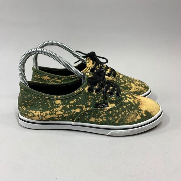Vans Women's Size 6 Custom Bleached Low Top Canvas Sneakers - Picture 1 of 10